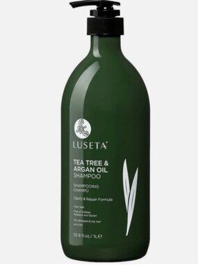 Luseta Tea Tree & Argan Oil Shampoo Color Safe Clarify & Repair Formula 33.8 Oz.